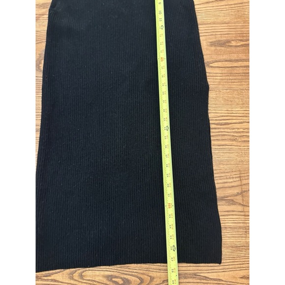 Helmet Lang Women's Medium Ribbed Wool Cashmere Side Slit Tunic Sweater - Picture 6 of 7